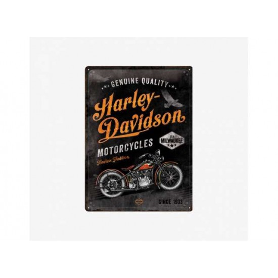 Tac Signs - Plăcuță metalică decorativă 3D [30x40cm] - Harley Timeless Tradition